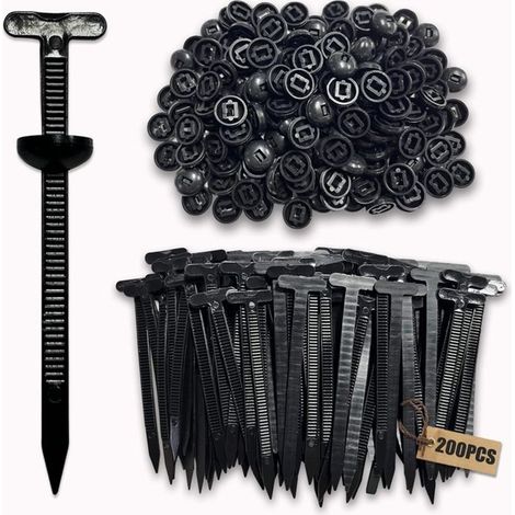200 pièces Serre-câble en nylon, attache autobloquante universelle, fixation rapide sans outil, pour bricolage, électricité et organisation câbles (1/5)
