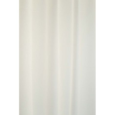 Rideau transparent blanc couture légère 140x245 cm passants cachés polyester (1/3)