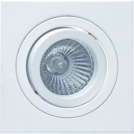 Inspired Mantra Fusion - Basico - Downlight Giratorio Empotrable 9,2cm Cuadrado 1 x GU10 Max 50W Blanco Mate (1/5)