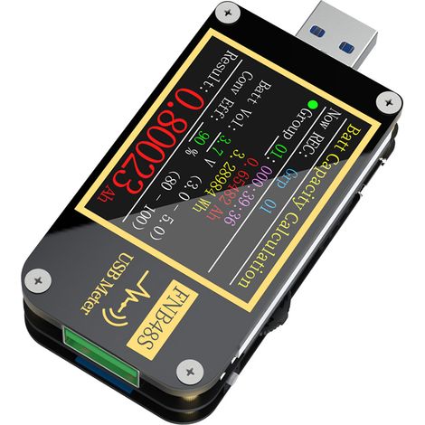 Multimètre USB 9 broches FNB48 – Testeur ampèremètre multifonction avec écran réversible, capteur de gravité, mesure de tension et courant (1/5)
