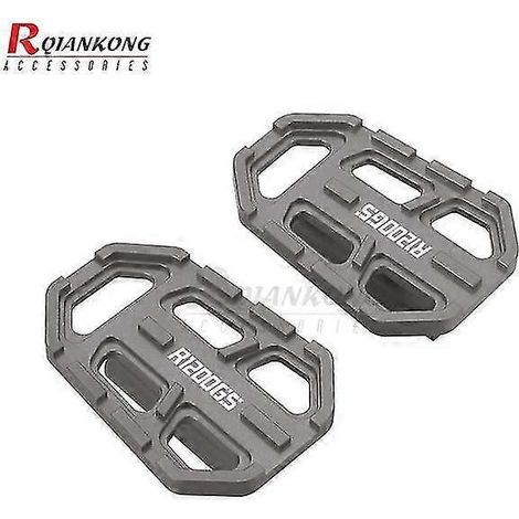 Motorradzubehör: Vergrößerte Hinterradbremshebel, Fußrastenauflagen für BMW R1200GS (2013–2018) – R1200GS-Logo