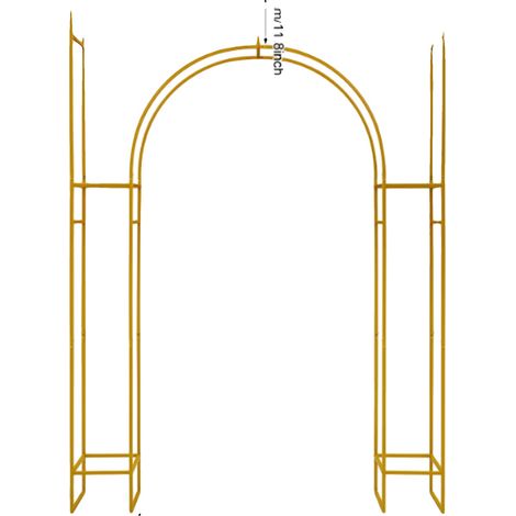 Support de toile de fond de mariage, autoportant, conception robuste, Or (1/2)