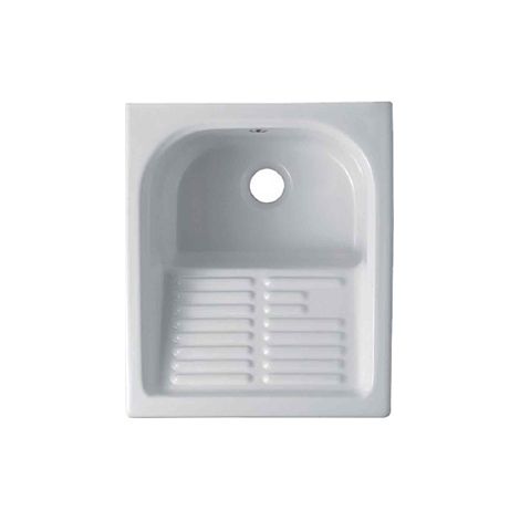 Lavatoio Misurina cm. 44x52 con strizzatoio bianco lucido di