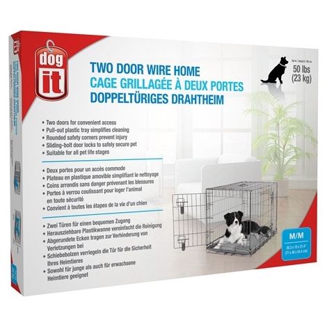Dogit Cage 2 Porte M 77x48x54,5 cm