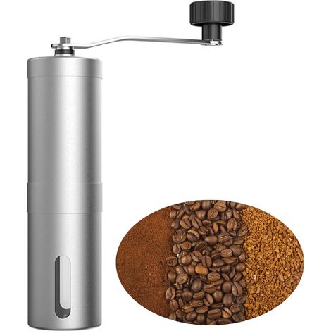 Molinillo de café manual, molinillo de café portátil con manivela. (1/5)
