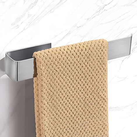 Stainless Steel Towel Holder, No Drilling, Self-Adhesive, 25cm (1/5)