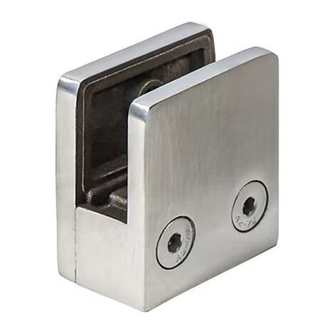 Pince à verre rectangulaire en acier inoxydable pour support mural, plaque de verre, 40 x 50 mm,verre 12 mm (1/2)