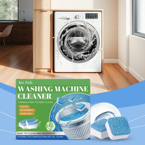 Washing machine drum cleaning sheets, front-loading washing machine drum care sheets, impurity removal and odor cleansing sheets -- 12 pieces -- BIEMMEDUE (1/5)