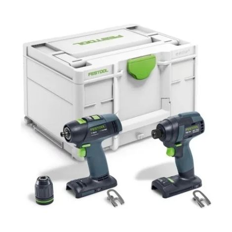 Avvitatore a impulsi a batteria Festool TID 18 e trapano avvitatore a batteria T 18+3 senza batteria e caricabatterie (1/5)