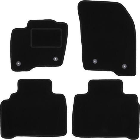 Alfombrillas de terciopelo negro para Ford S-MAX MK2 monovolumen (2015-) (1/5)