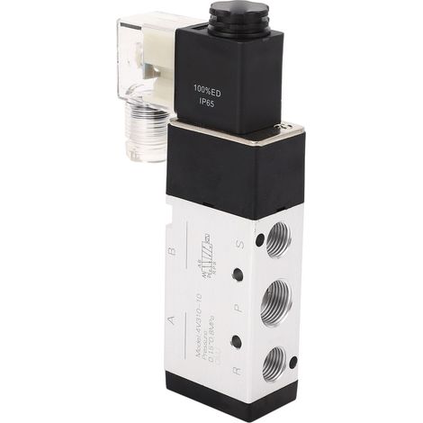 Pneumatisches Magnetventil aus Aluminiumlegierung, schnell ansprechend, störungsfrei, 2-Wege-5-Positionen-Magnetventil für Automatisierung, 24 V DC (1/5)
