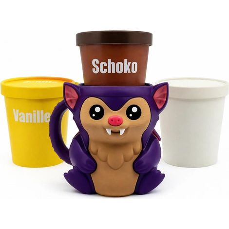Porte-gobelet à glace, pour gobelet de 500 ml, choisissez votre animal préféré (pingouin, ours polaire, chat, vache, Mammouth) – PLA d'Allemagne – Ouverture 92 (1/5)