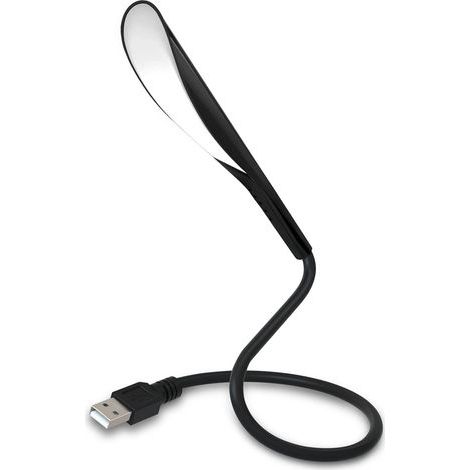 Dimmable USB LED Reading Lamp, 2.8W Touch Switch, 3 Adjustable Brightness Levels, Flexible, USB Lamp for Laptop, Travel, Study, Bedroom, Office, Tablet PC, Black (1/5)