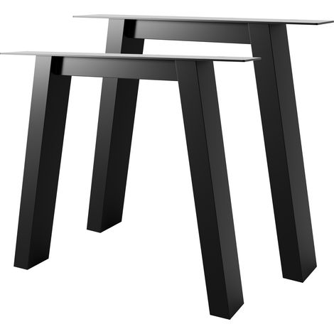 MetaloPro Tischbeine Thusia Lite Extreme – Schwarze Robuste Tischbeine Aus Stahl In A-Form Mit Minimalistischem Industrial-Design Und Matt Schwarzer Oberfläche (1/5)