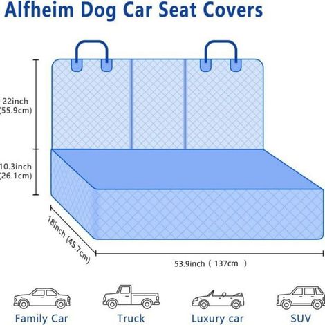 Housse Siège Voiture Chien - Tissu Oxford 600D - Pour SUV Camion Voiture - Fond Rigide Hamac - 137 x 119 cm - 1 Pièce (1/5)