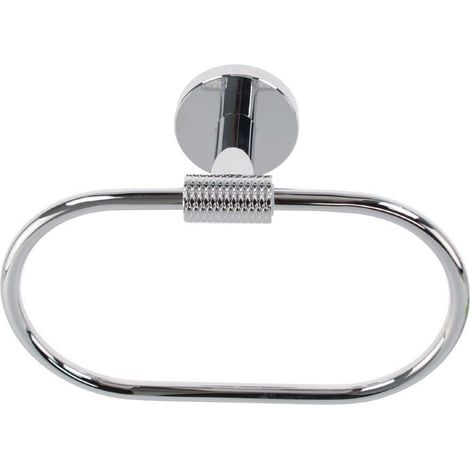 Cleafe - Porta Asciugamani Ad Anello In Acciaio Accessorio Da Bagno Portasciugamano 87921 - (1/5)