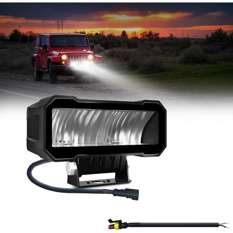 5-Zoll-LED-Arbeitsleuchte (6000 K) für Auto, Motorrad, SUV, Quad, Boot, IP68 wasserdicht (1/5)