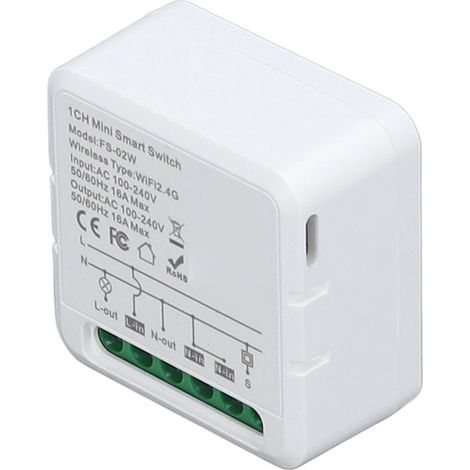 Module de relais intelligent avec commande vocale et fonction minuterie, compatible WiFi et à monter soi-même. (1/5)