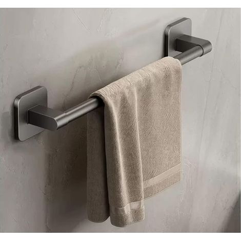 Porte-serviettes mural pour salle de bain et cuisine, avec une base épaisse, convenant aussi bien à l'intérieur qu'à l'extérieur. Étagère de rangement pour salle de bain (couleur : gris).