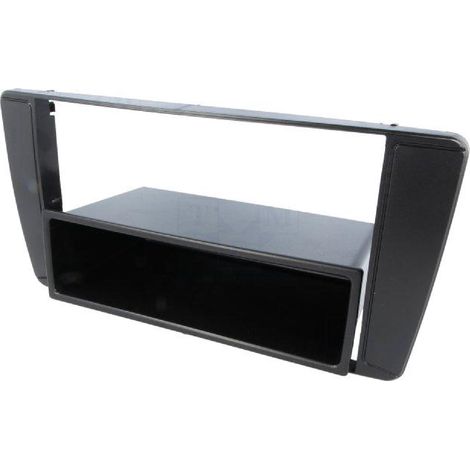 Facade autoradio FA162B avec vide-poche compatible avec Skoda Octavia 2 - noir