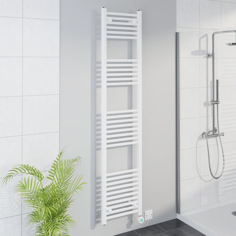 WiFi Thermostatic Straight Towel Rail Timer White 1800x400mm
