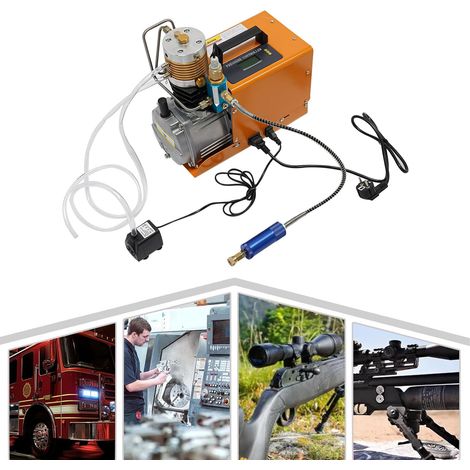 Tragbarer PCP-Luftkompressor, Druckeinstellbar Hochdruckluftkompressor Automatisch abschalten Intelligente Drucksteuerung Hochdruckpumpe 30MPa