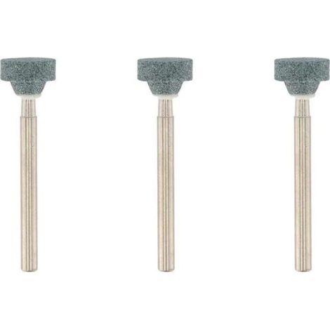 Juego de 3 discos abrasivos de carburo de silicio, 10,3 mm de diámetro, forma de corona, para piedra, vidrio y cerámica -Crezuo