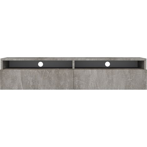 Selsey REDNAW - TV-Schrank / TV-Board stehend / hängend, 140 cm breit (Betonoptik Matt ohne LED) (1/4)
