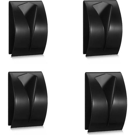 Set mit 4 schwarzen Haken für Küchenhandtücher (1/5)