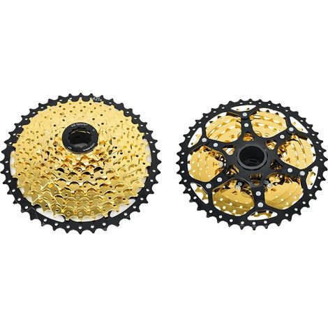 Cassette de rueda libre, compatibilidad con 12 velocidades, diseño ligero, 10 velocidades 11-42T Gold (1/2)