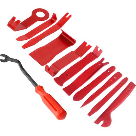 Kit Outils Démontage Garniture Voiture - 12 Pièces En Pp Résistant - Pour Tableau De Bord Et Portières - Avec Sac De Rangement (1/5)
