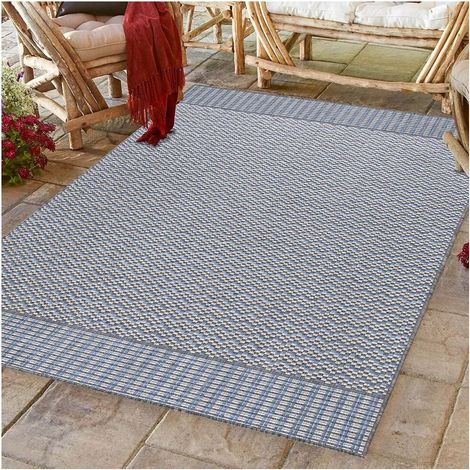 Tapis gris plat intérieur et extérieur design Latina Gris 120x170 (1/5)