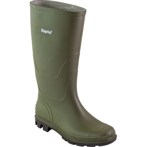 STIVALI DA LAVORO PVC GOMMA VERDE IMPERMEABILI AGRICOLTURA CACCIA PESCA KAPRIOL, " 44 "