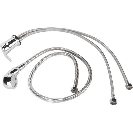 Mitigeur de Lavabo Coiffure avec Douchette, Robinet Mélangeur Eau Chaude/Froide pour Salon (1/5)