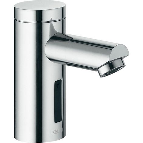 Mezclador de lavabo con sensor de infrarrojos PLAN 80 sin vaciador automático, acabado acero inoxidable KEUCO