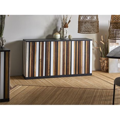 Buffet 4P. Mehrfarbige Akazie und Dm 150X40X80 Cms. 150X40X80 Cms (1/3)