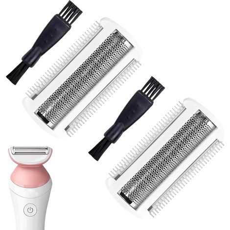 2 Pièces Tête De Rasoir, Acier Inoxydable, Compatible Brl130 Bre650, Pour Femme, Corps Et Visage (1/5)