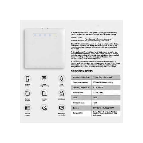 ZIGBEE Pilote Temperaturregelung Graffiti Smart Heater Thermostat App Fernsteuerung für Energiesparen