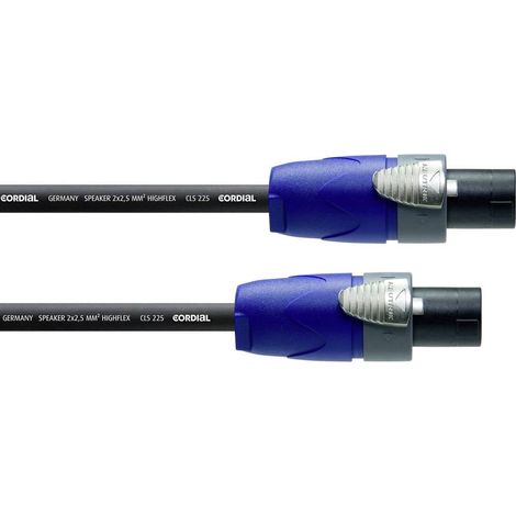 Cordial Altoparlante Cavo [1x Spina SPK - 1x Spina SPK] 2 x 2.5 mm² 15.00 m Nero