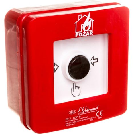 Elektromet NC-NO IP65 WP-1 ROP B alarma de incendio roja