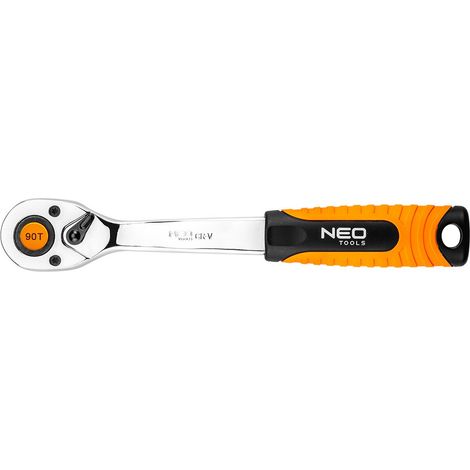 Gerade Ratsche 90 Zähne 3/8 Zoll 200 mm NEO 08-533