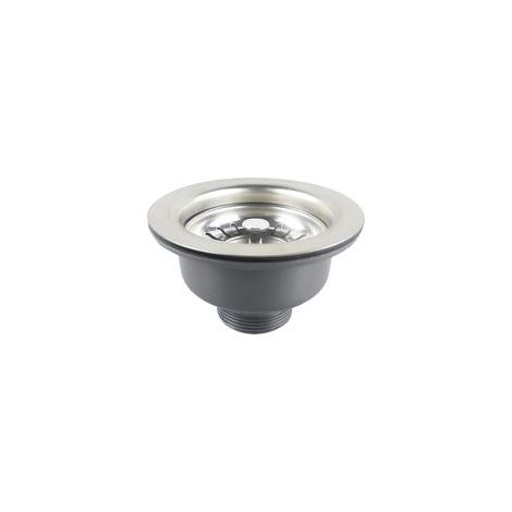 Bonde d'évier en acier inoxydable Qrity sans panier de trop-plein 110 mm, ABS en acier inoxydable, DrainPanier (1/5)
