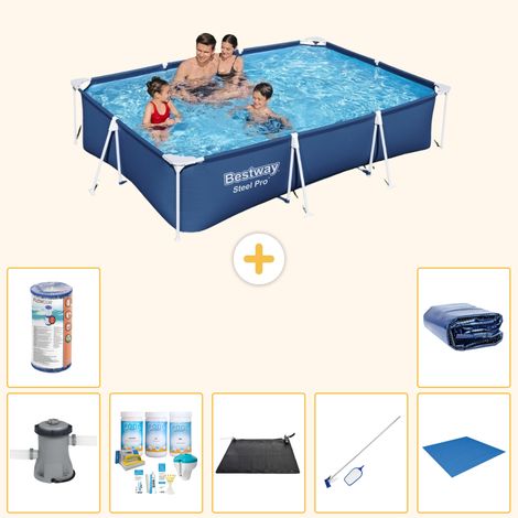 Bestway Bestway Steel Pro Rectangulaire - 300x201x66 cm - 8-pièces  S21568 (1/4)