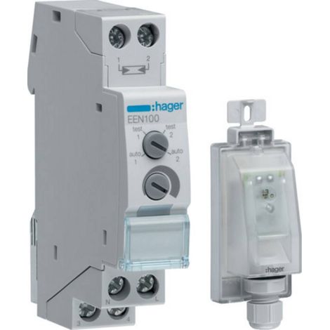 Hager EEN100 Interruttore crepuscolare grigio automatico
