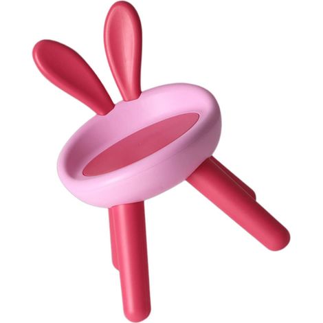 Tabouret pour Garçon et Filles Léger et Anti Chute Dossier Lapin en Plastique Rose Chaise Haute pour Garçon et Filles pour Jardin et (1/4)