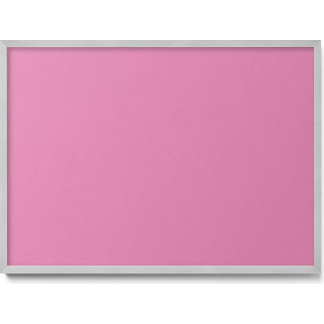Tableau Magnétique décoratif en Métal – idéal pour Aimants - Couleur rose - Minimaliste - Cadre Argenté - 70x50 cm - Panneau Magnétique (1/5)