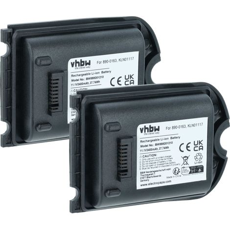 vhbw 2x Akku Ersatz für Spectra Precision 990652-004756, KLN01117 für Data Collector, Messgerät (3400 mAh, 11,1 V, Li-Ion)