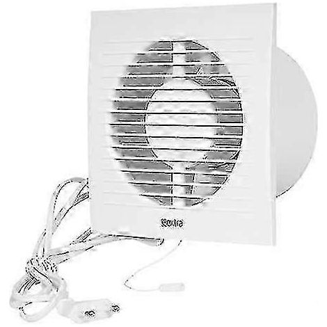 Extracteur d'air 100 mm avec câble - Extracteur d'air mural à faible bruit pour cuisine, maison et toilettes - Solution de ventilation efficace (nouveau), salle de bain (1/2)