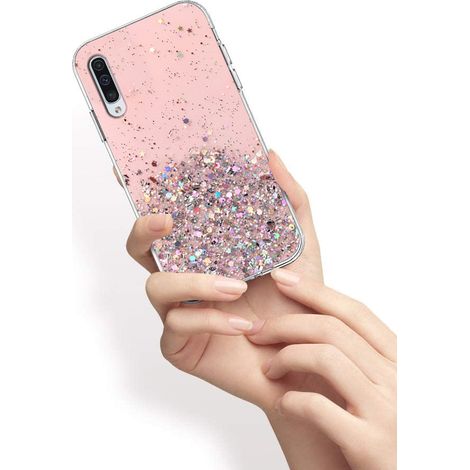 Schutzhülle für Samsung Galaxy A50/A50S/A30S, glitzernd, pink (1/3)