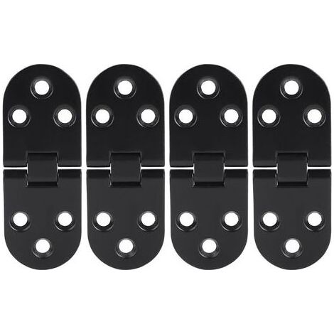 4 pièces en alliage de zinc noir porte rabat charnière Table charnière pour armoire matériel accessoire (1/5)